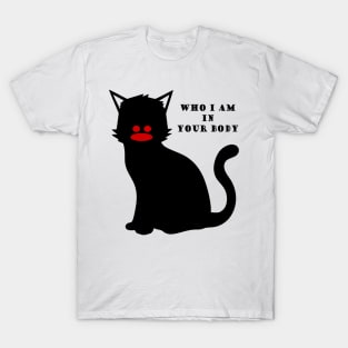 schwarze Katze T-Shirt